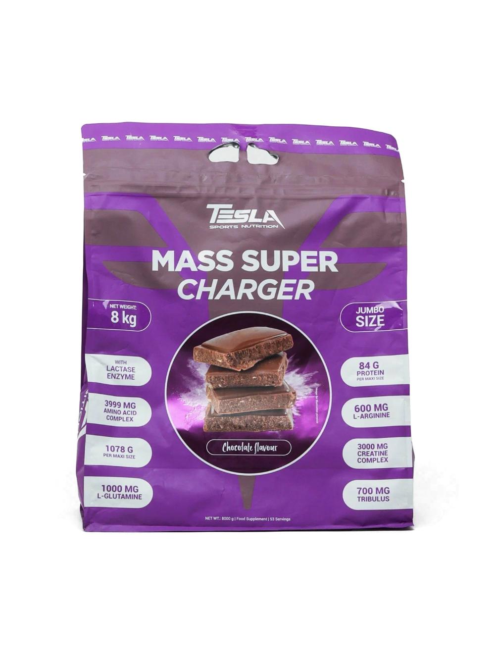 Tesla Mass Super Charger, 8 kg L-Arginine, Creatine blan Vazn uchun Gainer, shokolad 1