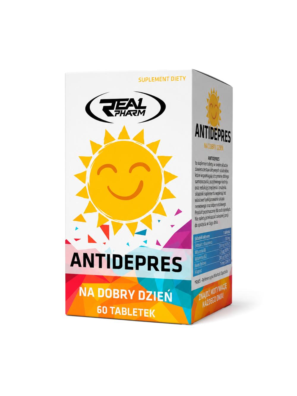 Antidepressant kompleksi Real Pharm Antidepres, xun takviyesi, Polsha, 60 dona 1