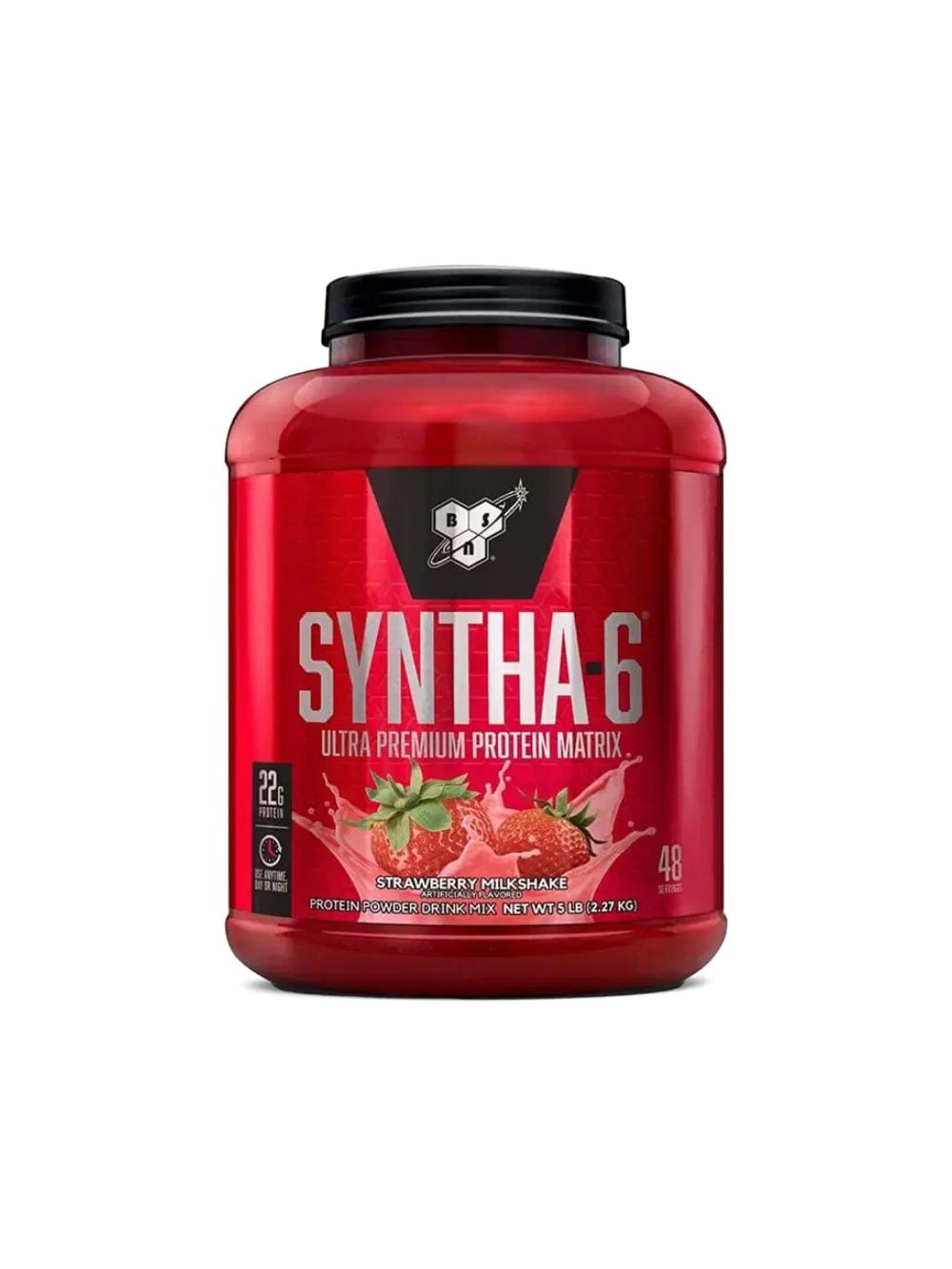BSN Syntha-6 Zardobli oqsilli protein, qulupnayli milkshake ta’mi, 2.27 kg 1