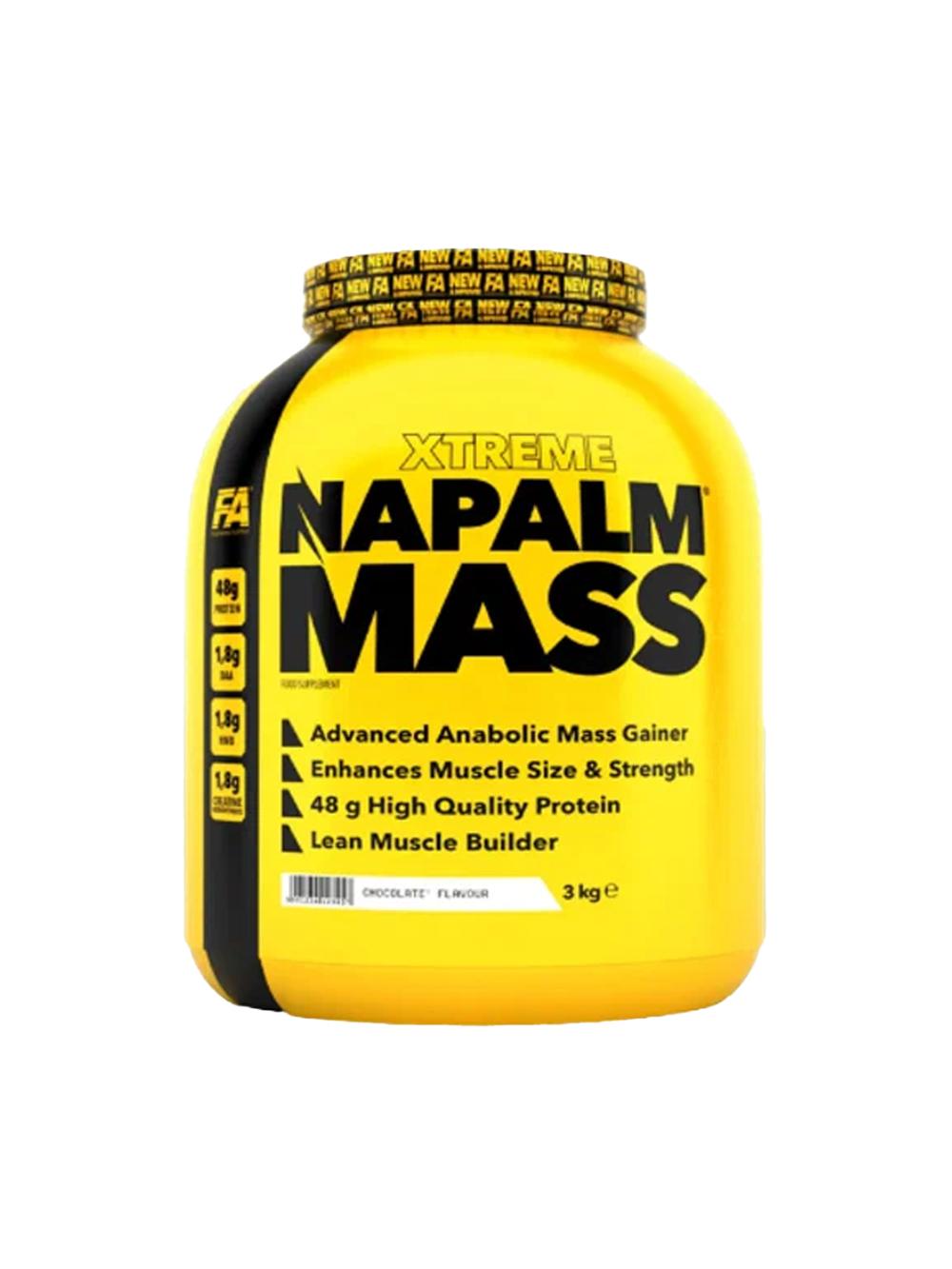 "FA Napalm Mass" gainer, kuchli gainer, yuqori proteinli, ta'mli pechene kremi, 3kg 1
