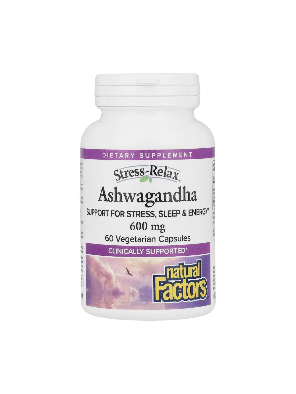 Natural Factors Ashwagandha 60 капсул — ашваганда для стресса, сна и нервной системы 5036027912 1
