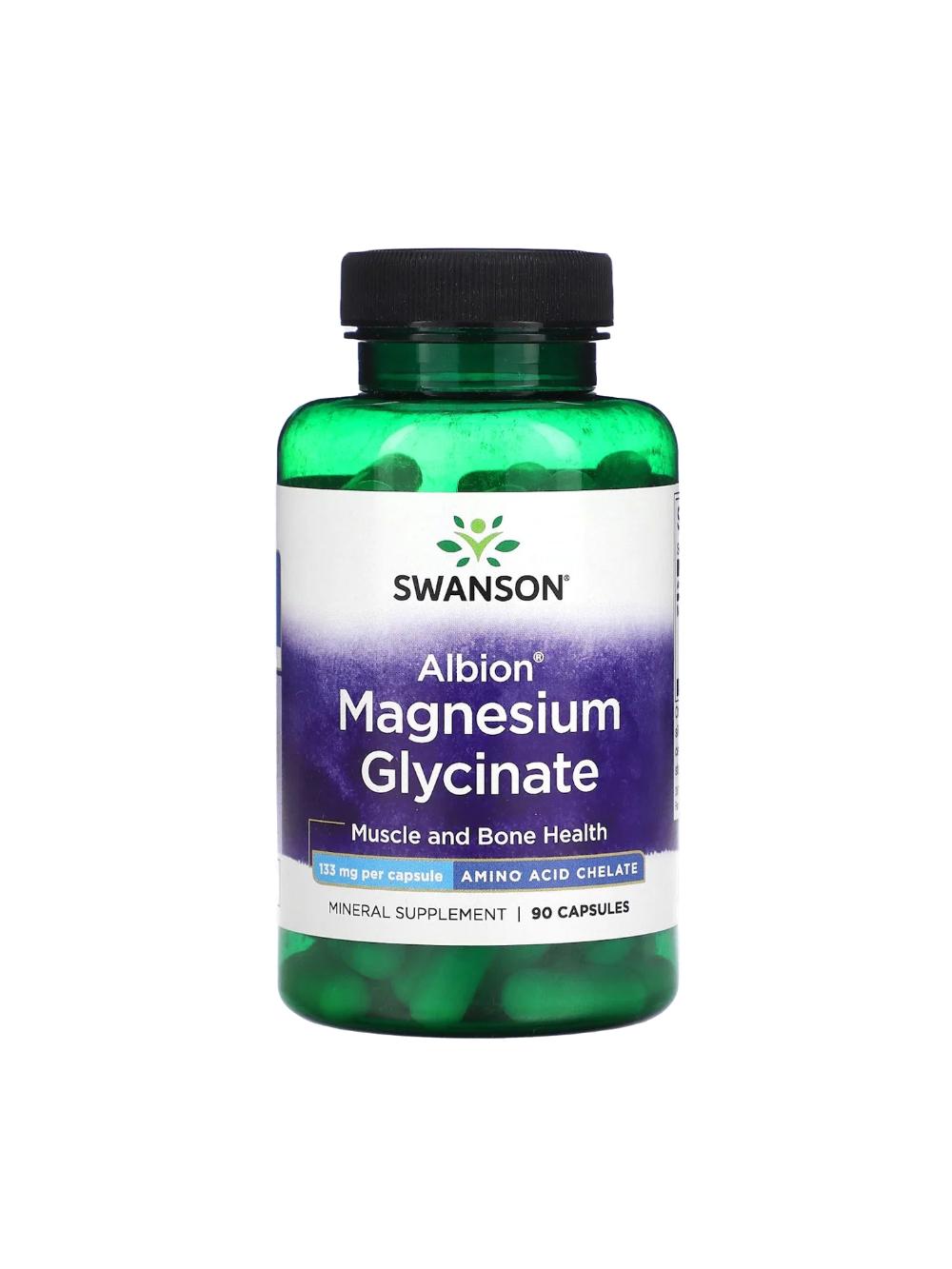 Swanson Magnesium Glycinate 133 mg 90 kapsula — asab tizimi va mushaklar uchun magniy glitsinat 1
