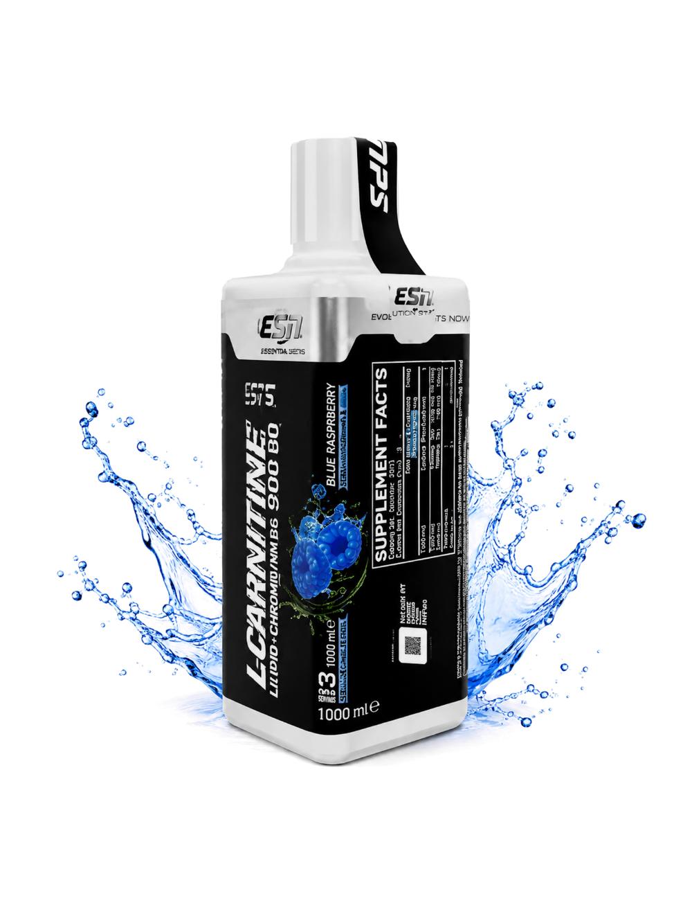 L-Carnitine CORE CHAMPS, GMO bo'lmagan, Moviy malina lazzati, 30 ta porsiya 1