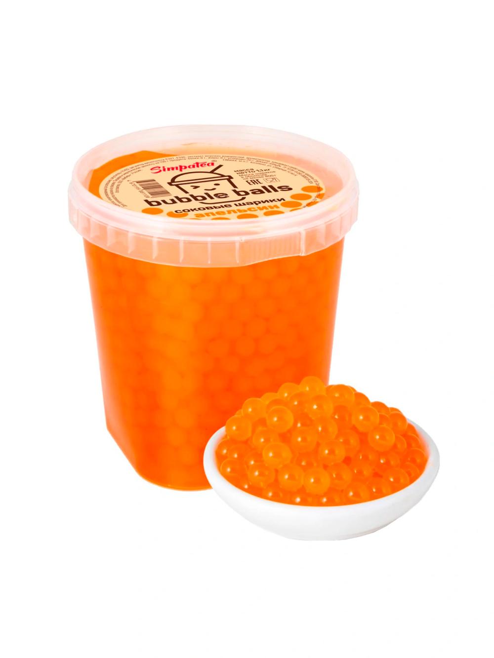 Simpatea "Bubble Balls" qobiqli apelsin ta'mli sirop 1100 g 1