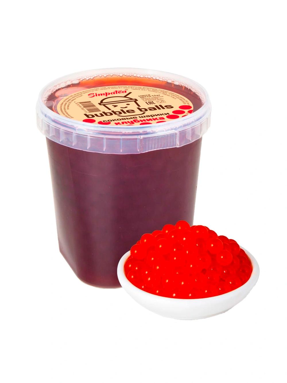 Simpatea "Bubble Balls" qobiqli qulupnay ta'mli sirop 1100 g 1