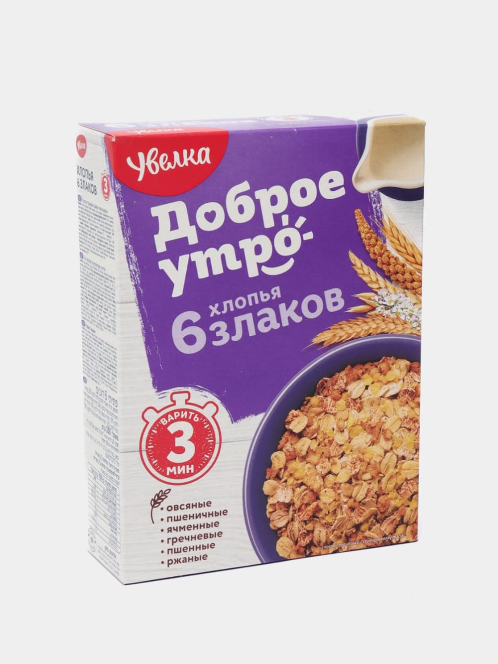 Хлопья Увелка 6 злаков, 350 г 1