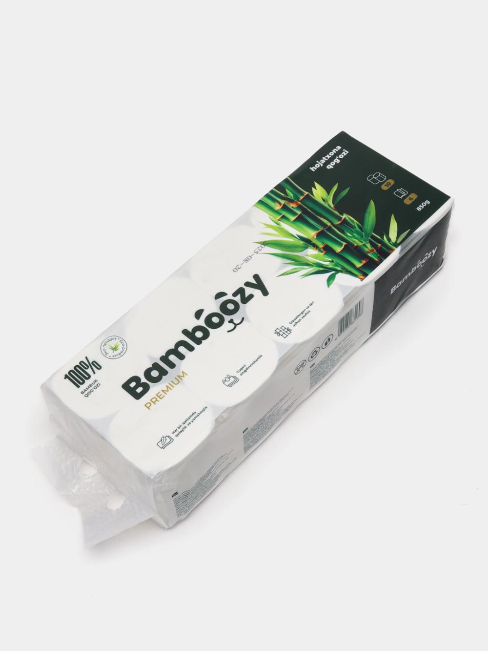 Bamboozy gipoallergen hojatxona qog‘ozi, 6 qatlamli. Bir qadoqda 10 dona. Narx 1 qadoq uchun ko‘rsatilgan. 2