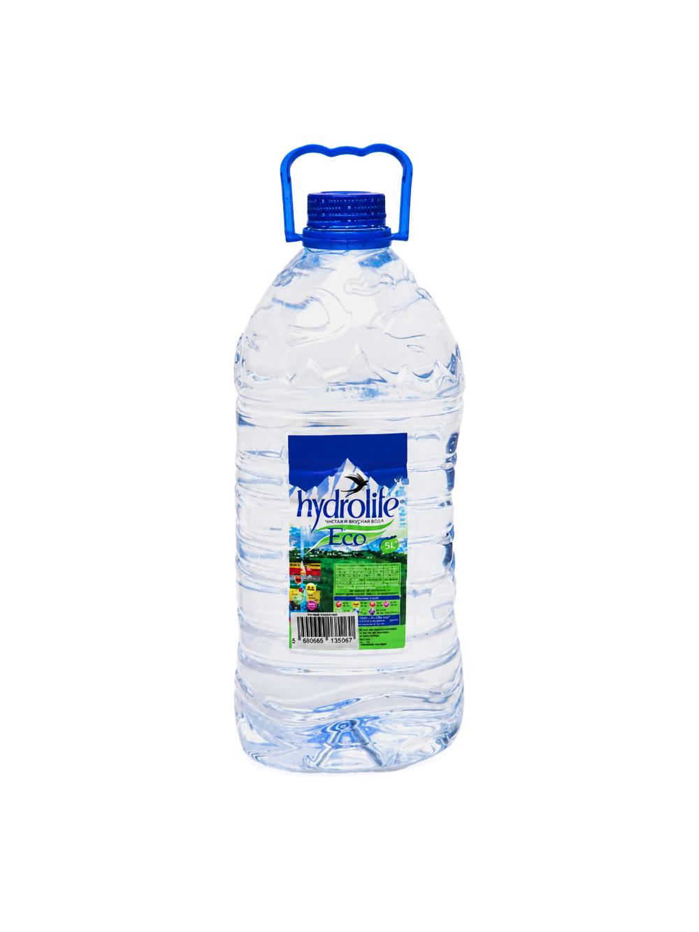 Питьевая вода Hydrolife негазированная в ПЭТ бутылке 5л. 2шт 2