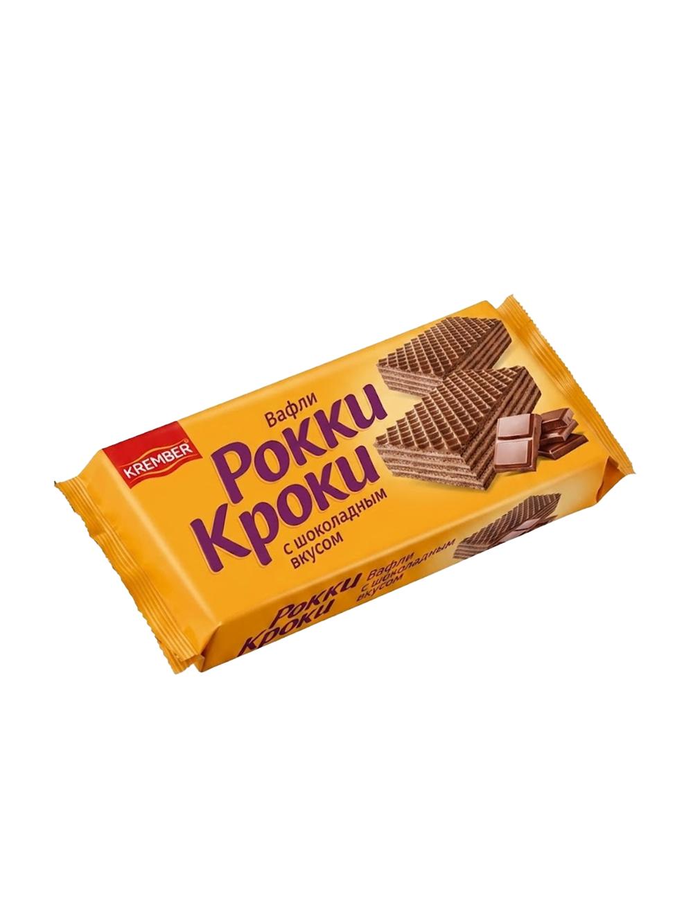 Rokki Kroki shokoladli vafli 300 g, bitta qutida 22 qadoq, narx 1 quti uchun ko'rsatilgan 1