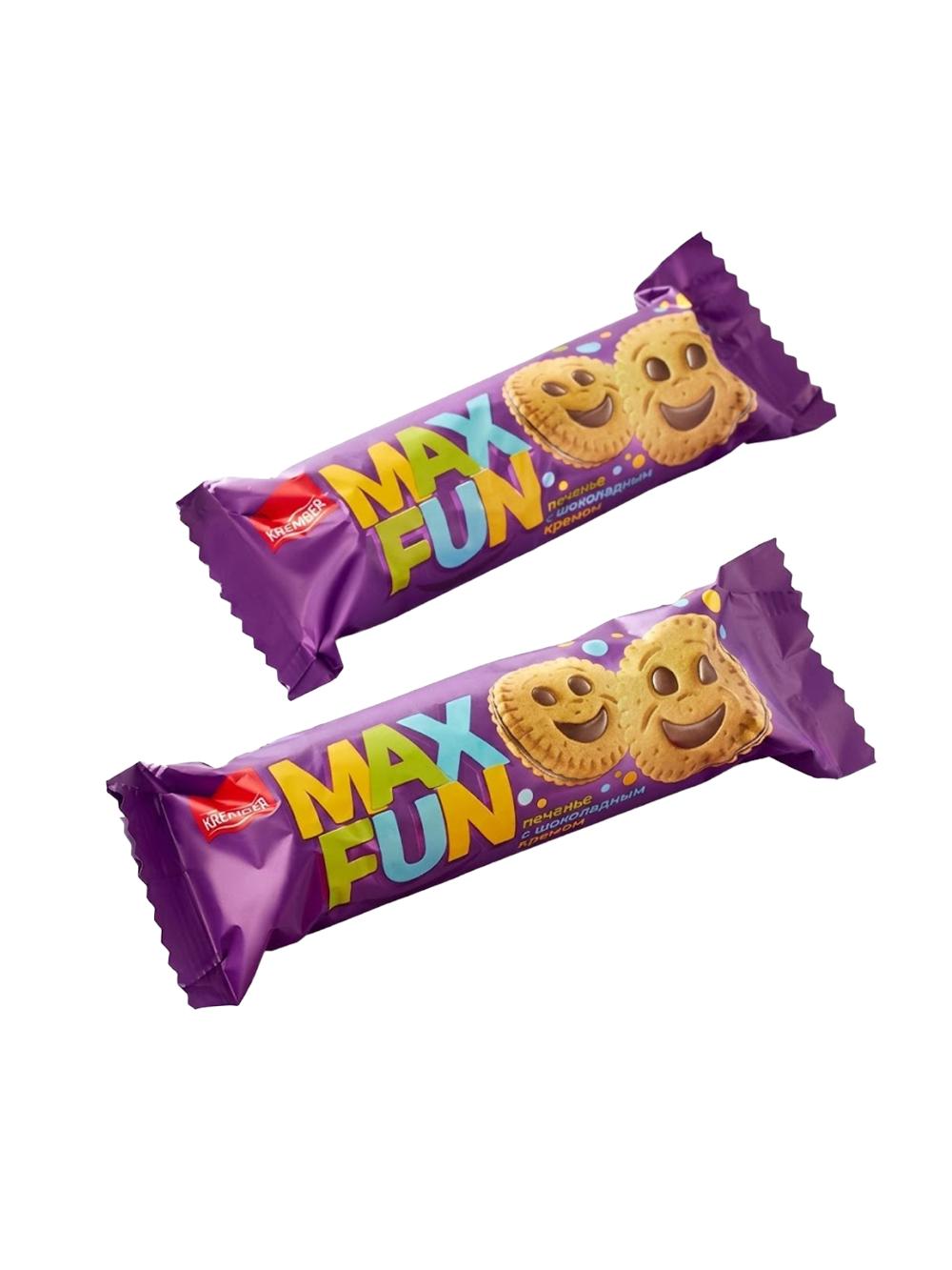 Печенье Max Fun с какао 73 г, в коробке 35 упаковок, цена указана за 1 коробку 1