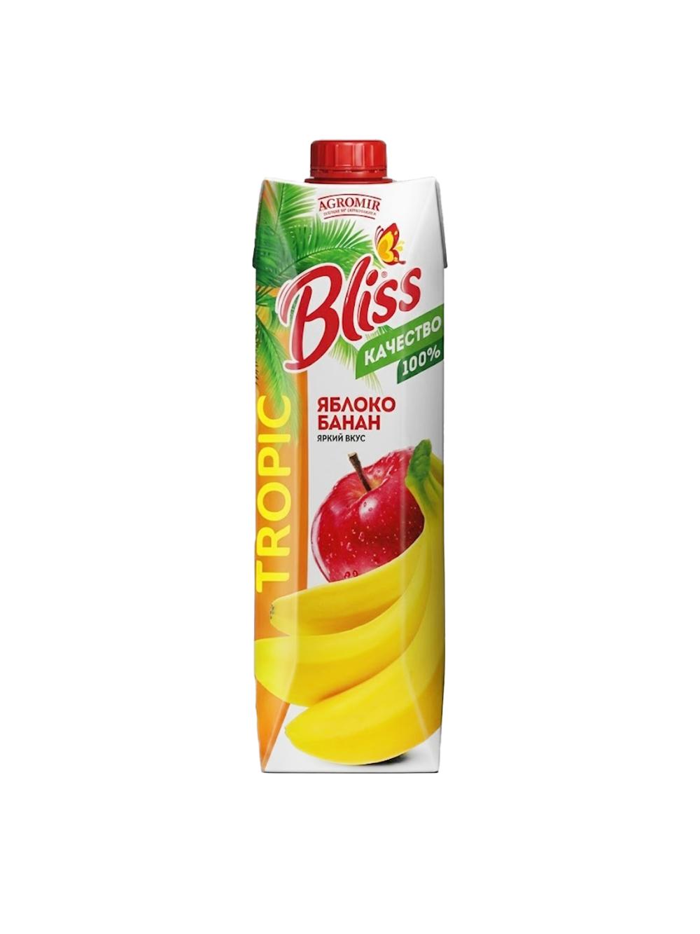 BLISS olma bilan banan sharbati oqartirilmagan 1 l 1