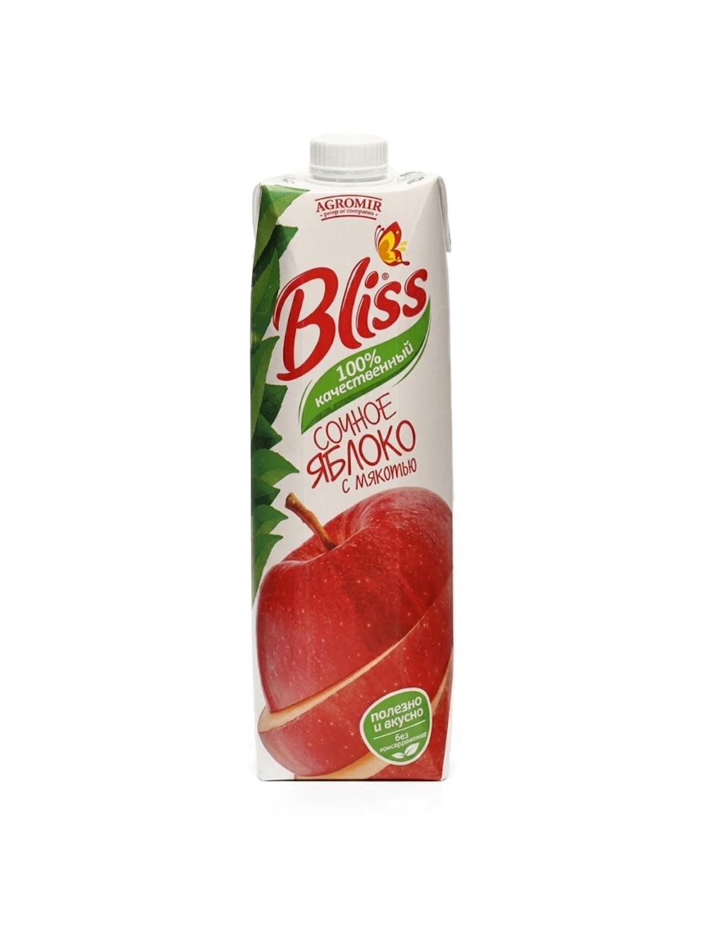 Сок BLISS Яблочный с мякотью восстановленный стерилизованный 1 л 1