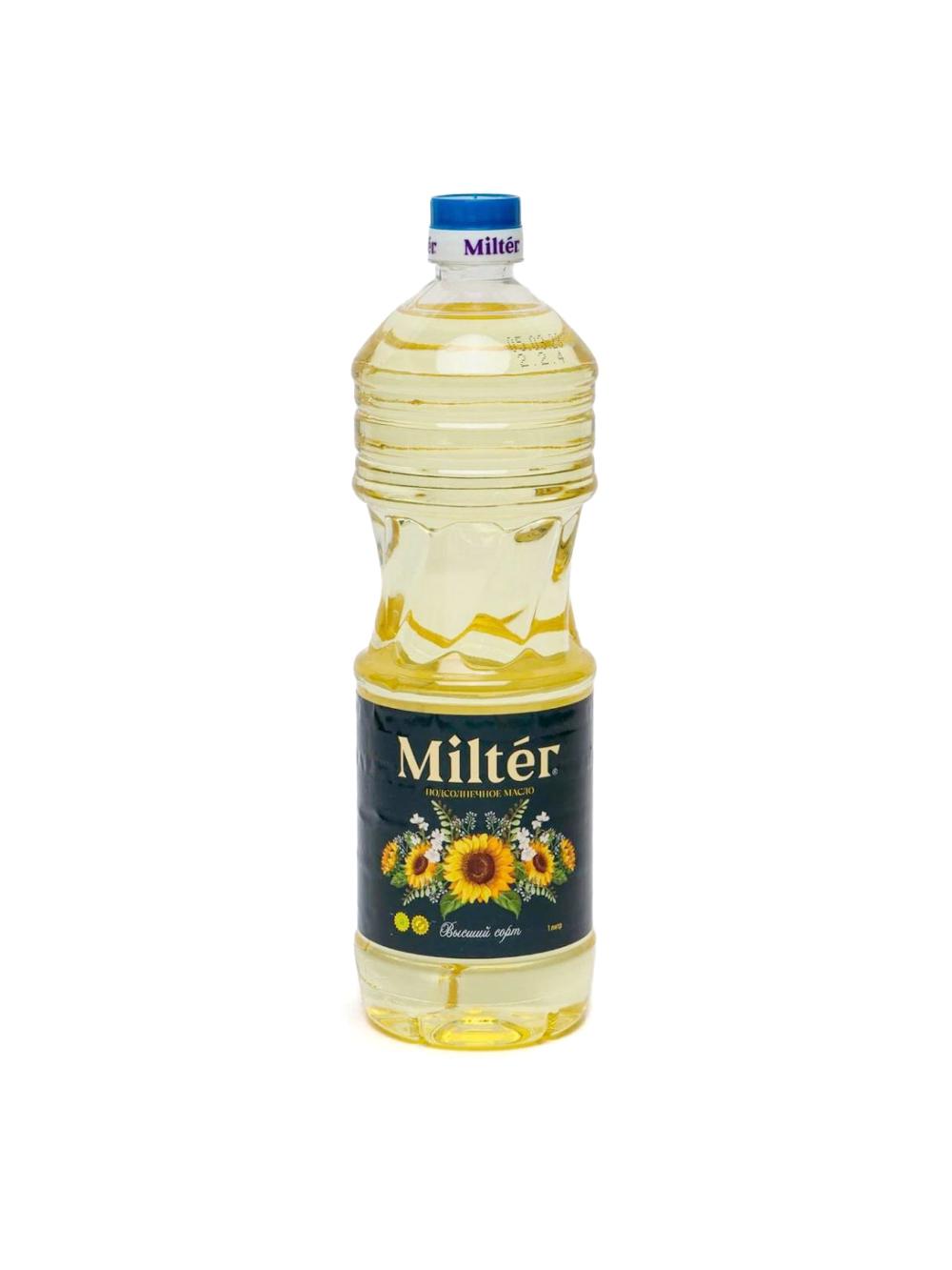 Kungaboqar yog'i "Milter", premium nav, tozalangan, dezodoratsiyalangan. 1L 1