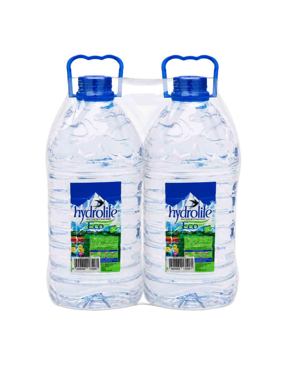 Питьевая вода Hydrolife негазированная в ПЭТ бутылке 5л. 2шт 1