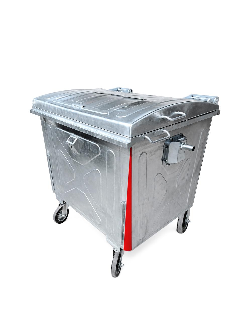 Metall chiqindi idishi 1100L, ​​​​1360 x 1080 x 1350 mm 1
