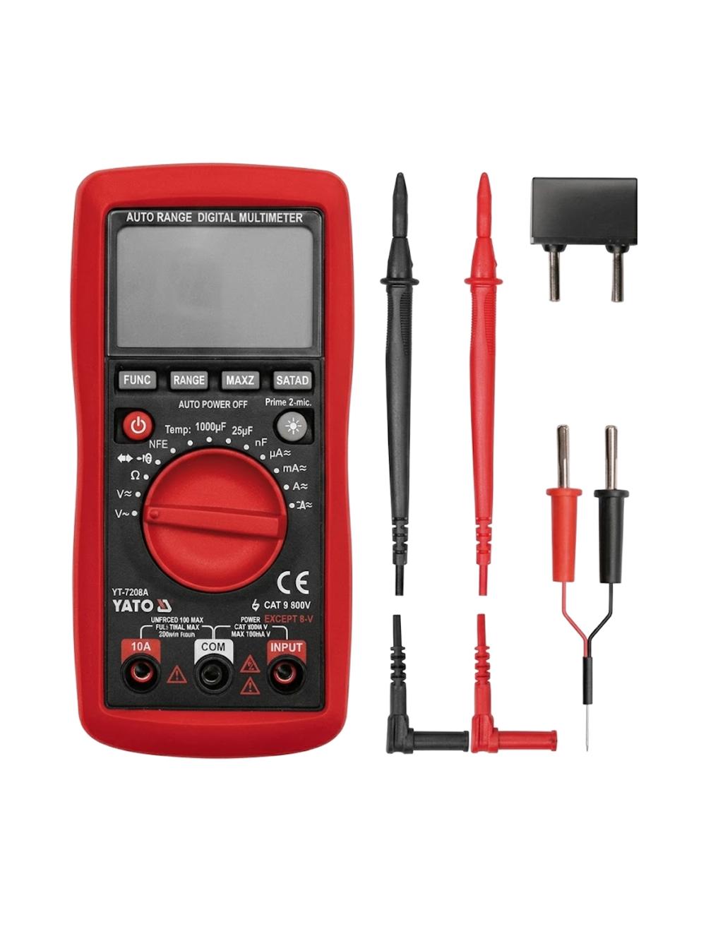 YT-73084 Мультиметр цифровой 10А 600В, изм.темп 1