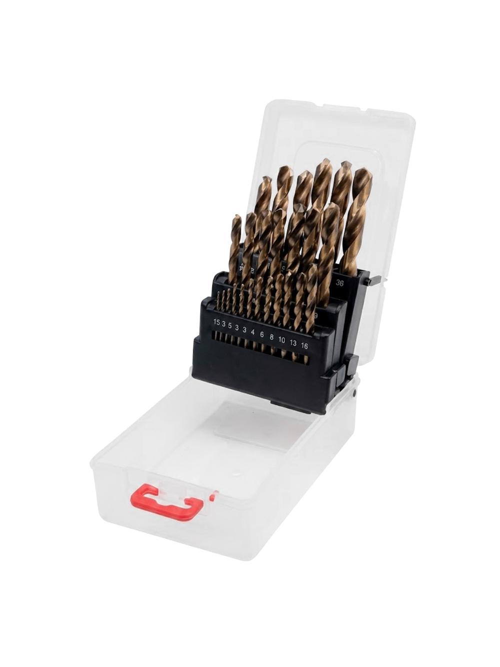 YT-41605 Metall uchun kobalt burg'ulash uchlari to'plami, 1-13 mm, 25 dona 1