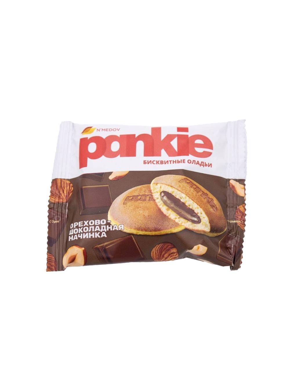 Бисквитные оладьи Pankie, орехово-шоколадной начинкой, 35 г 1