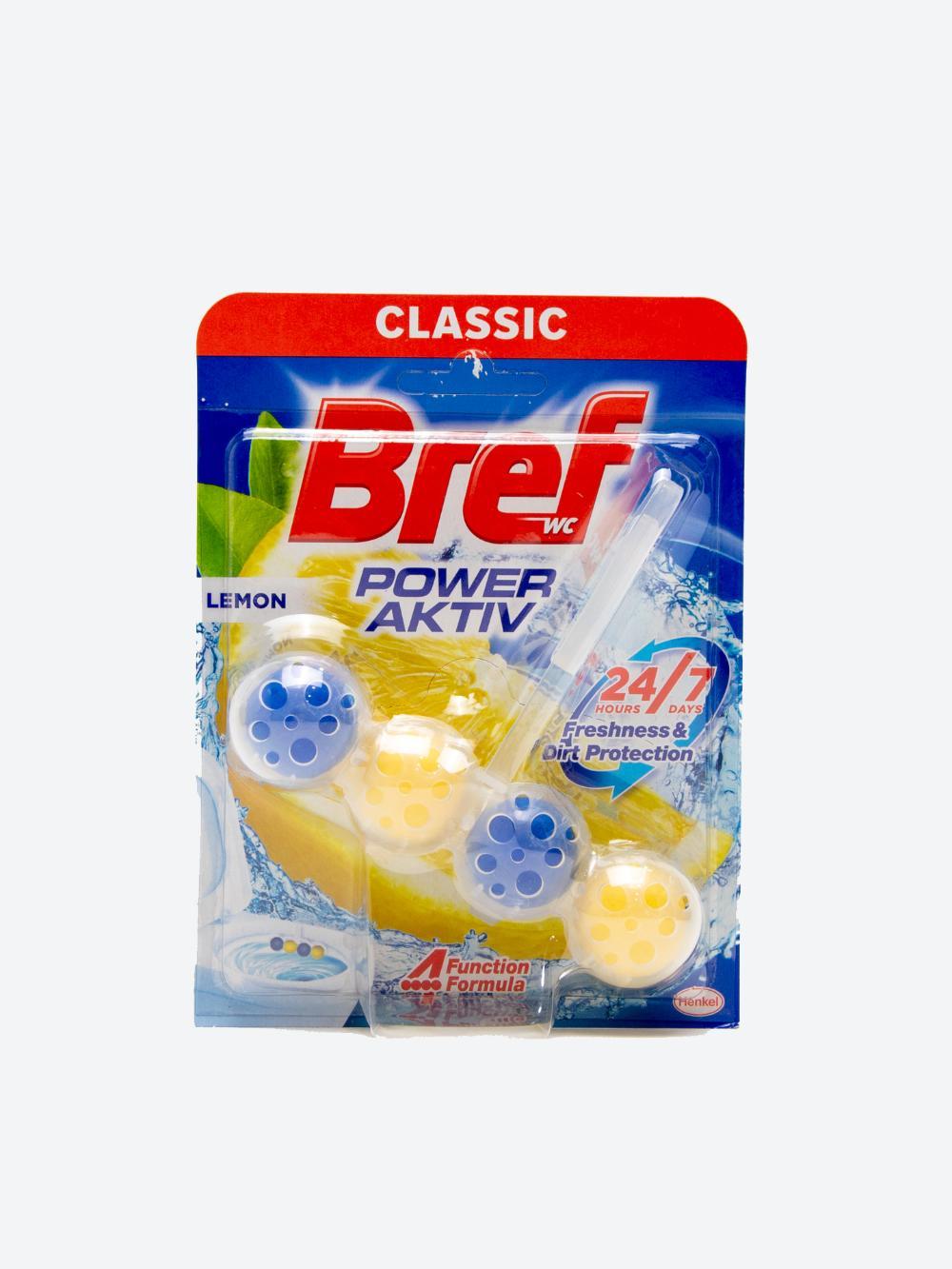 Туалетный блок для унитаза Bref, лимонная свежесть, 50 г 1