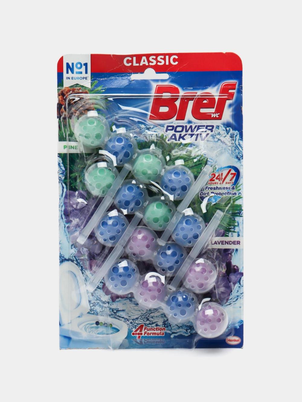 Hojatxona bloki Bref Power Aktiv Pine/Lavender, 4 * 50 g 1