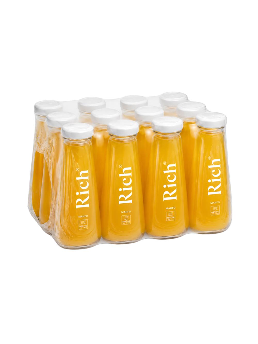 Rich 35% mango nektari mag‘zi bilan sh/b, narx 1 qadoq uchun ko‘rsatilgan, qadoqda 12 dona 1