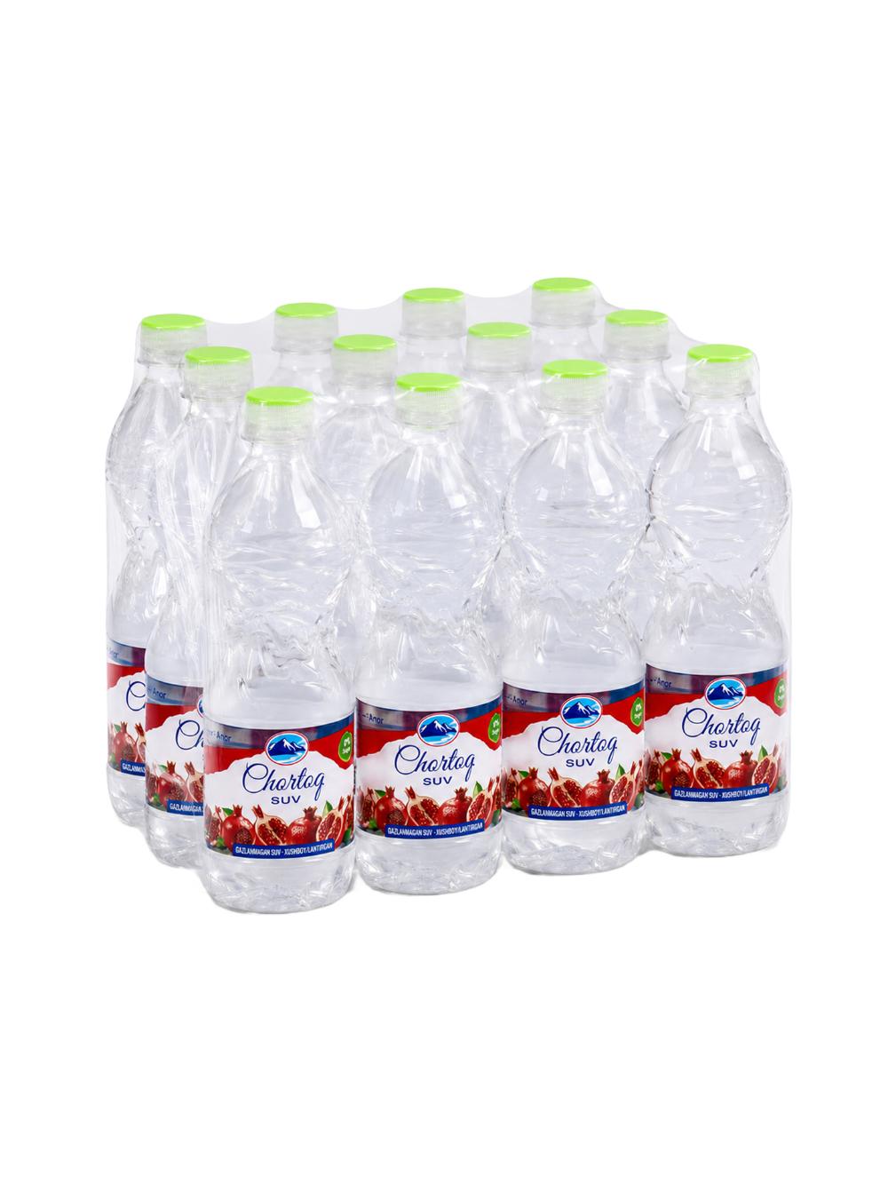 Chortoq anor ta'mli gazsiz artezian suvi PET butilkada 0,5l. 12dona 1