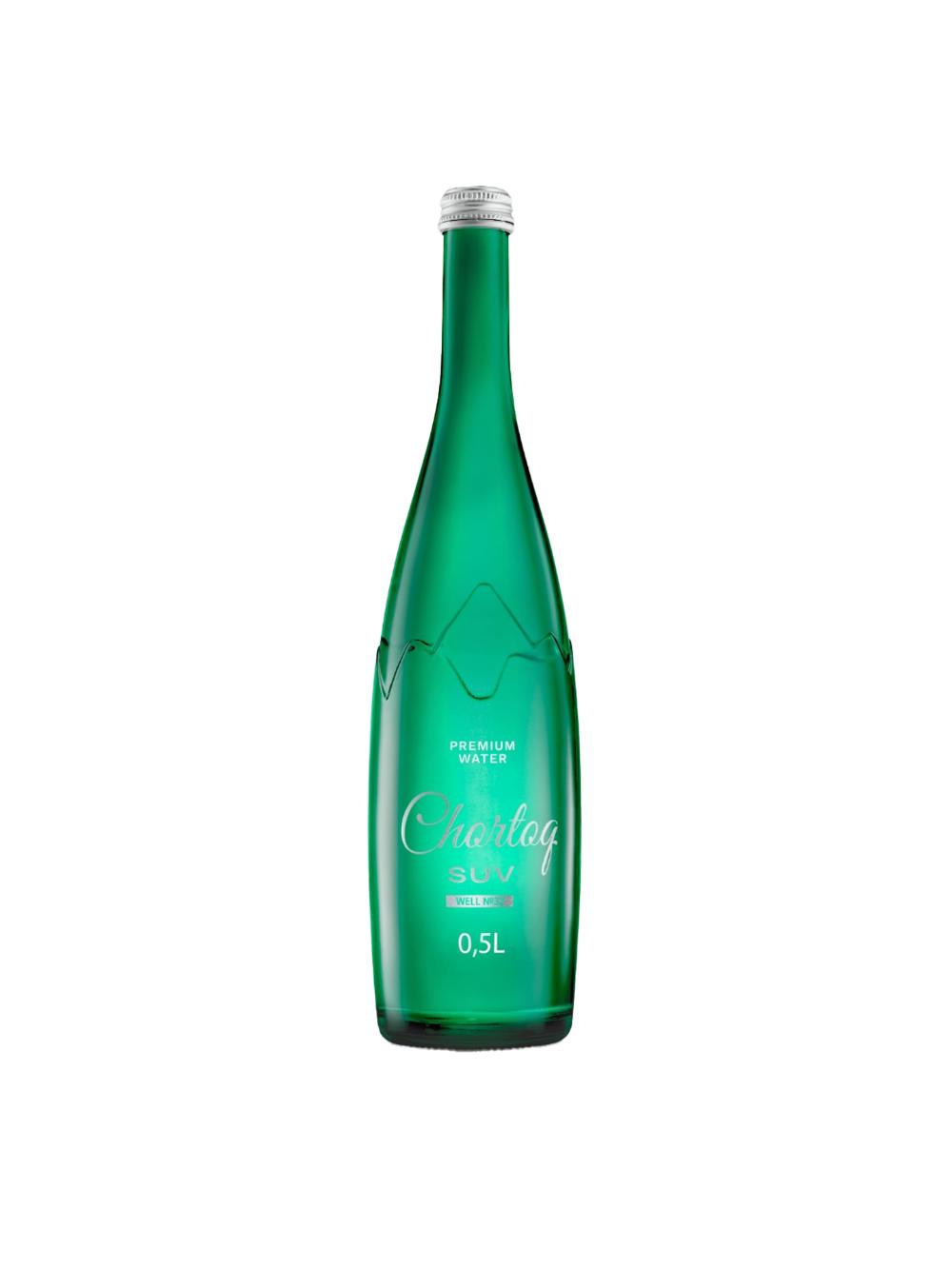 Chortoq Premium premium gazlangan mineral suvi shisha butilkada 0,5l. 12dona 2