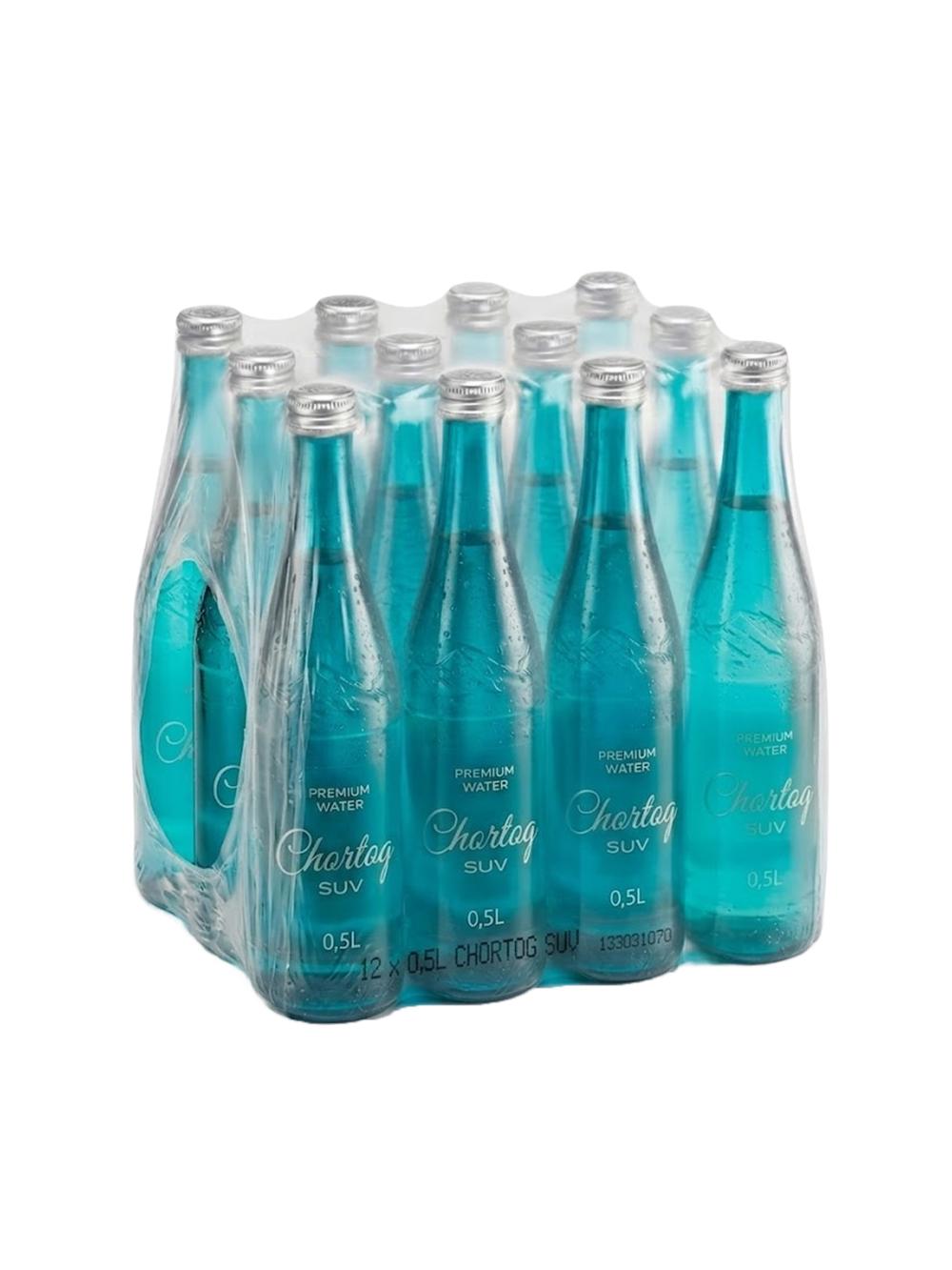 Chortoq Premium Sparkling premium kuchli gazlangan artezian suvi shisha butilkada 0,5l. 12dona 1