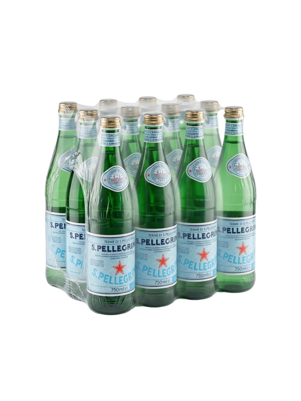 San Pellegrino gazlangan mineral suvi, 750 ml, qadoqda 12 dona, narxi bir qadoq uchun ko‘rsatilgan 1