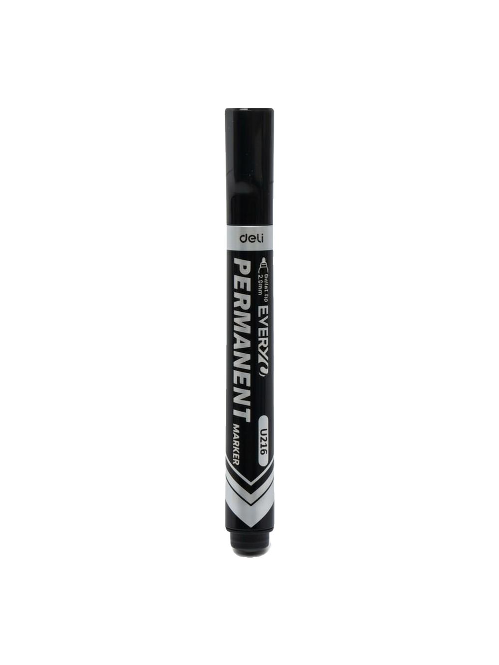 Маркер перманентный (чр) EU216-BK Deli 1
