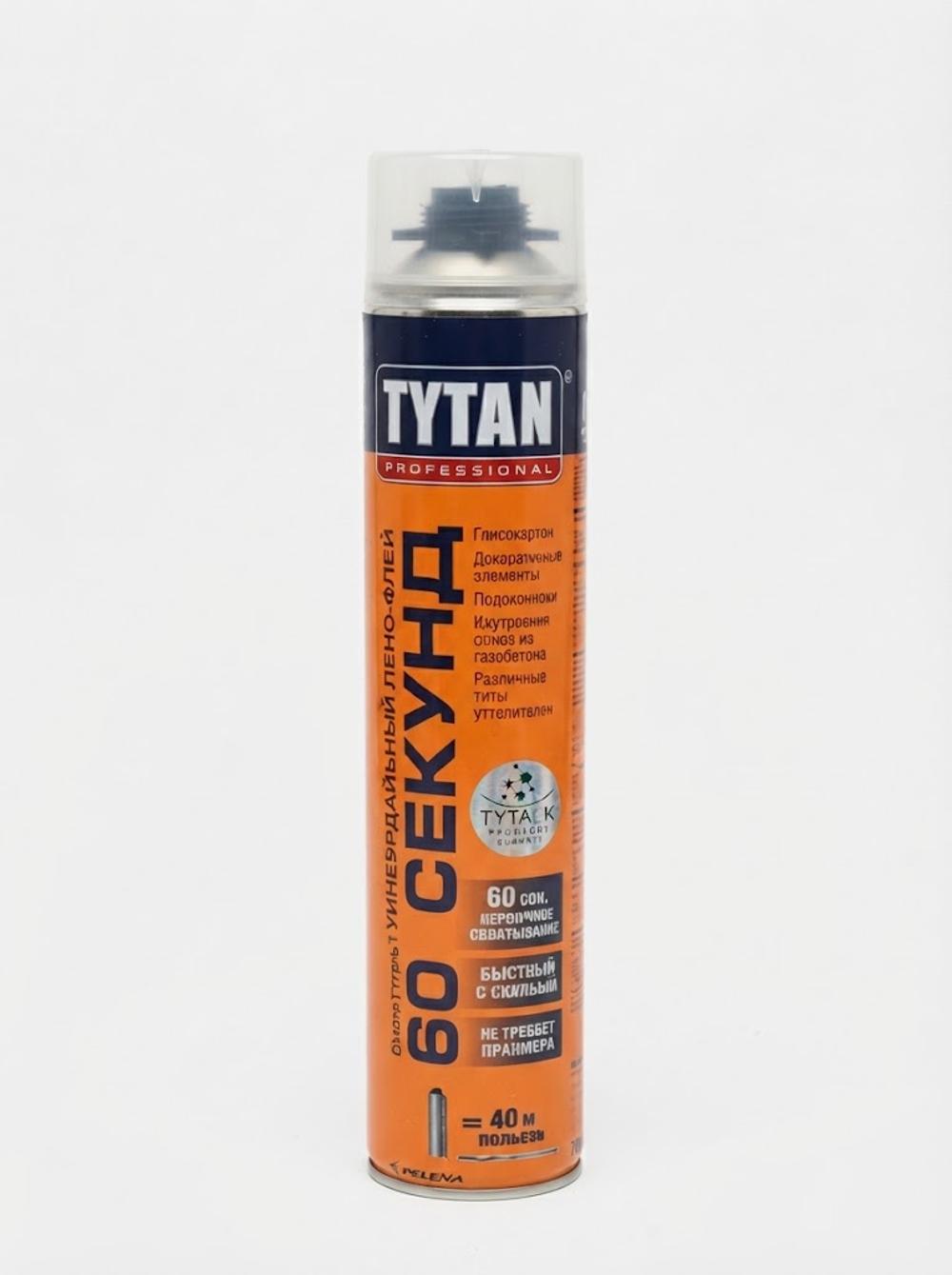 Клей-пена полиуретановая Tytan Professional 60 секунд, под пистолет, 750 мл (упаковка 12 шт.) 1