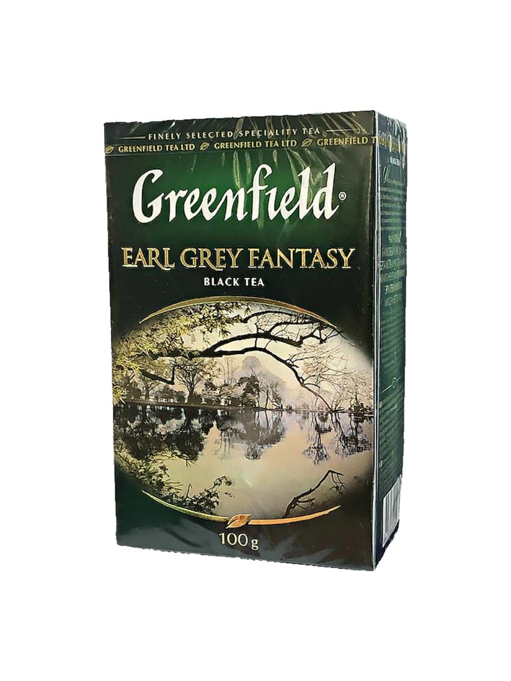 Чай черный листовой Greenfield Earl Grey Fantasy с ароматом бергамота, 100 г (картонная упаковка) 1